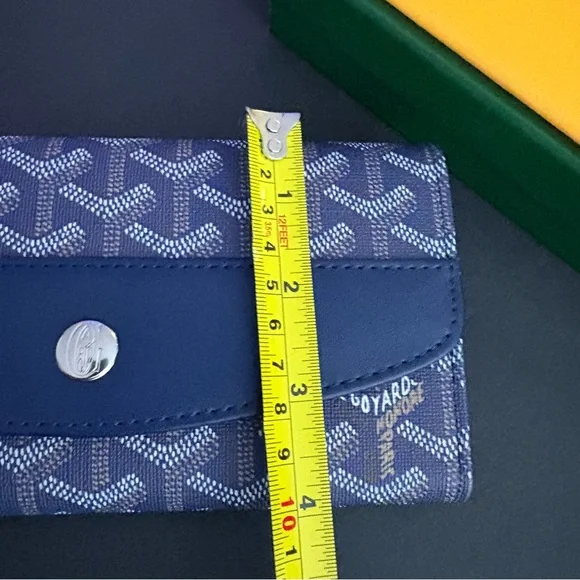 Fashion Blue Long Wallet Trifold Snap Closure - Picture 16 of 16